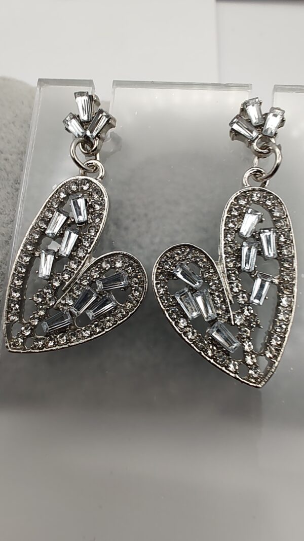 Heart Mod Stud Dangle Earrings