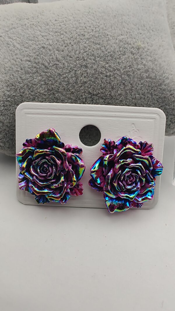 Mystic Rose Stud Earrings