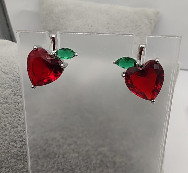 Apple Bling Stud Earrings