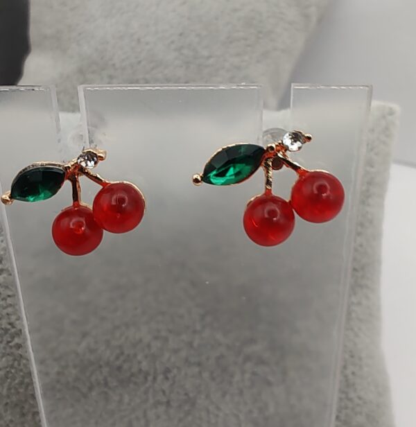 Cherry Bling Stud Earrings