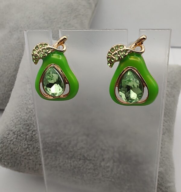 Pear Bling Stud Earrings