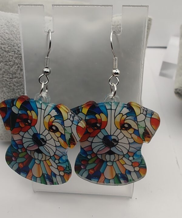 Artsy Dog Acrylic Hook Earrings