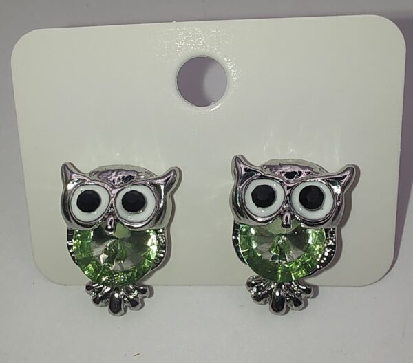 Owl Bling Stud Earrings