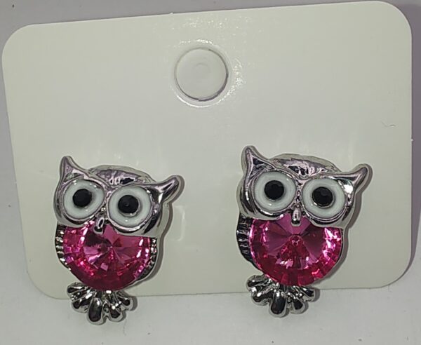 Owl Bling Stud Earrings