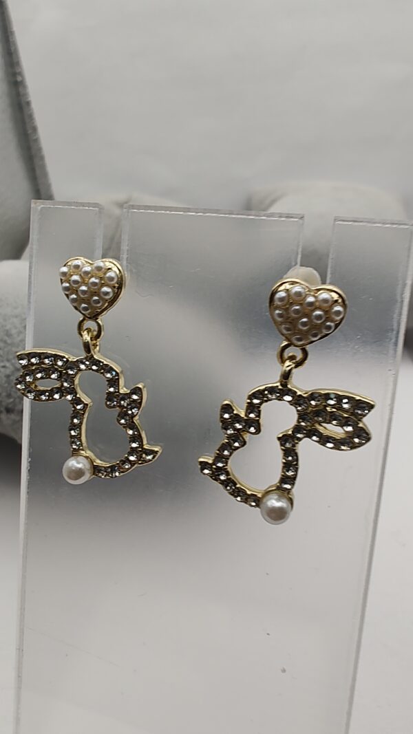 Bunny Bling Stud Drop Earrings