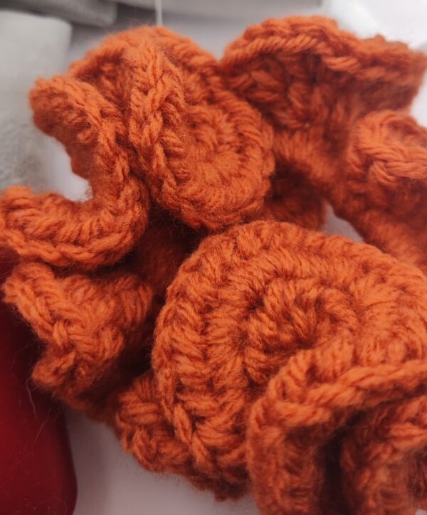 Art of the Hook Needle Handmade Hair Scrunchy-Orange