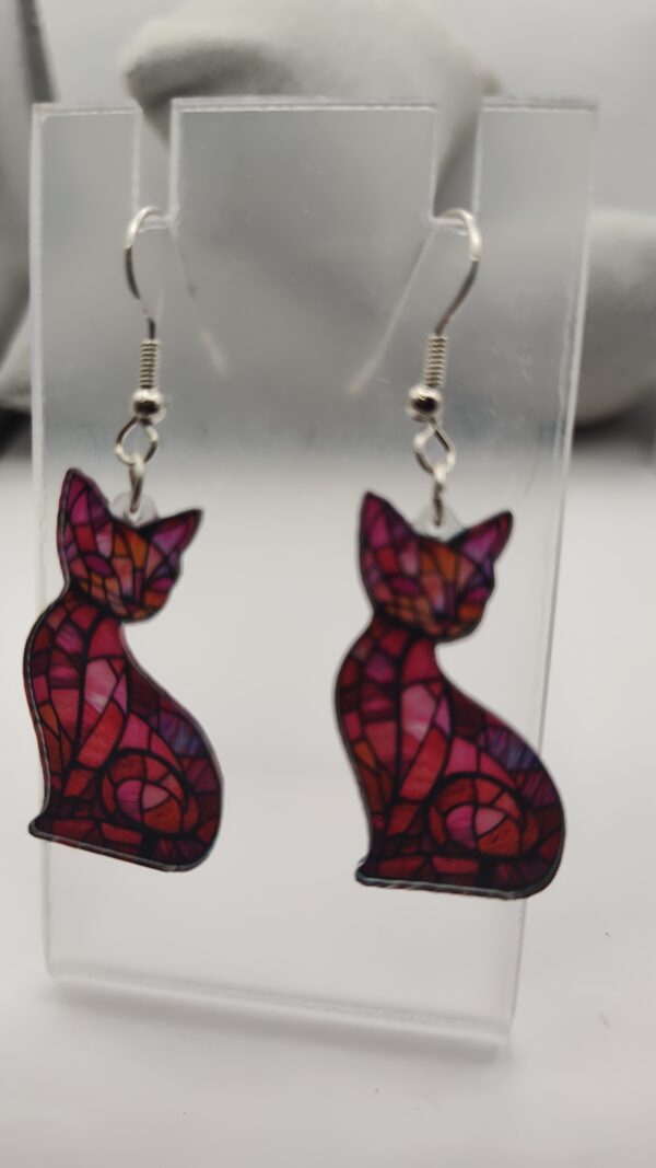 Art Deco Acrylic Hook Earrings