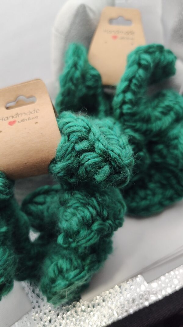 Art of the Hook & Needle Handmade Crochet Scrunchie Kelly Green