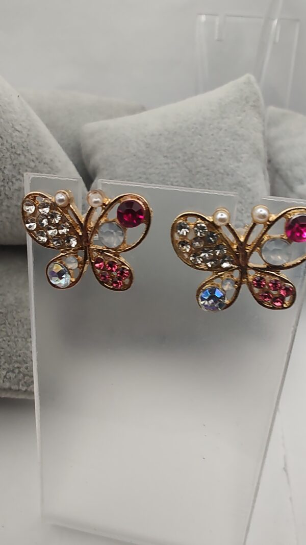 Butterfly Bling Stud Earrings