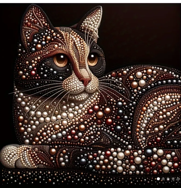 5D Diamond Painting Kit - Pearl Fancy Cat